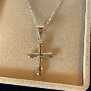 Silver cross necklace